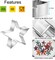 6 Pieces Star Cookie Cutters, 3D Christmas Tree Cookie Cutter Set, 4th of July Cookie